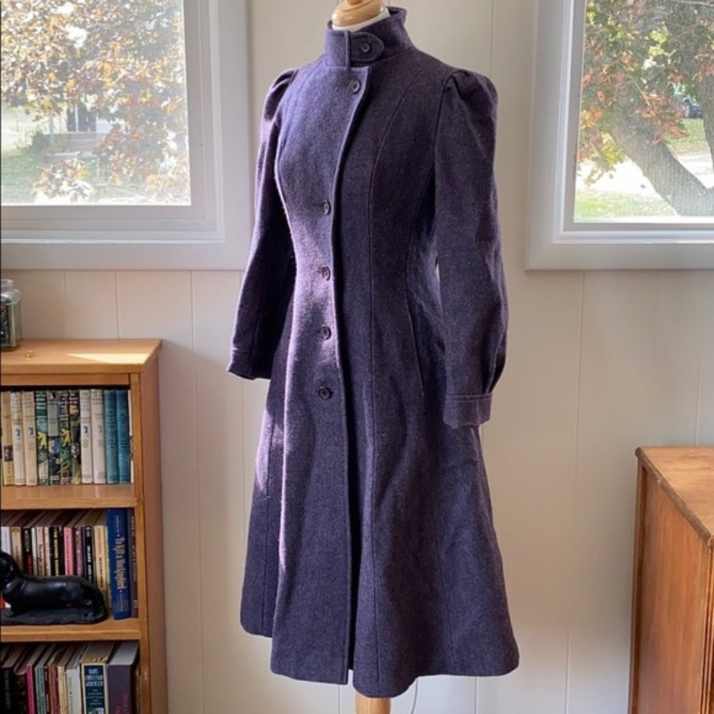 VTG 70s does Edwardian Victorian Puff Sleeve Coat